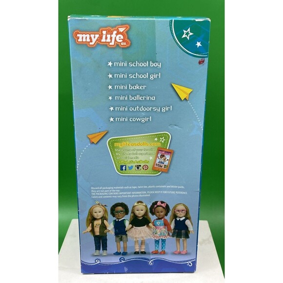 NEW My Life As Mini School Girl Doll 7" Tall ETHNIC AFRICAN AMERICAN - Picture 3 of 7